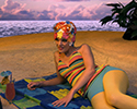 Ramona on virtual beach